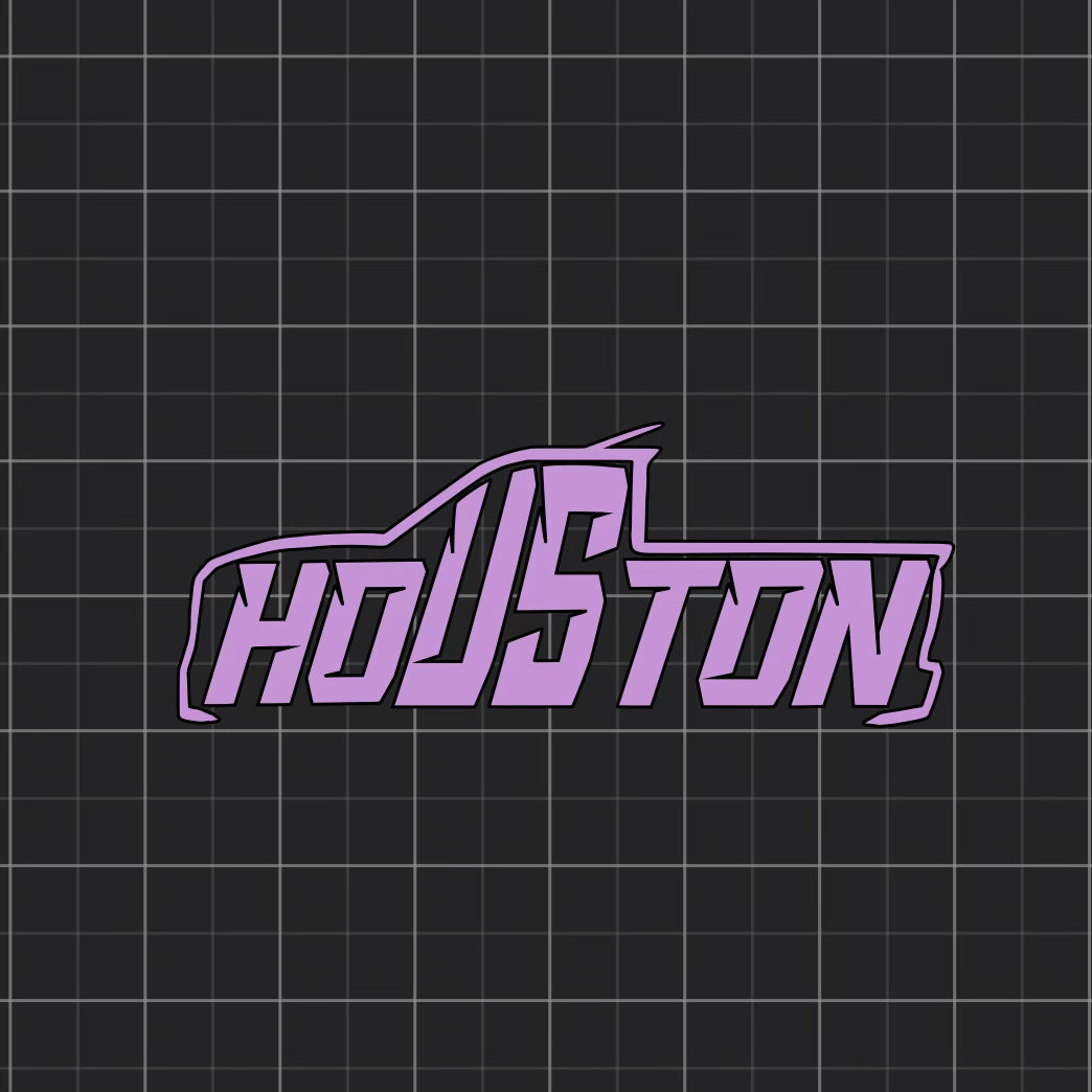 Houston Truck Decal 11.5” x 4.5”