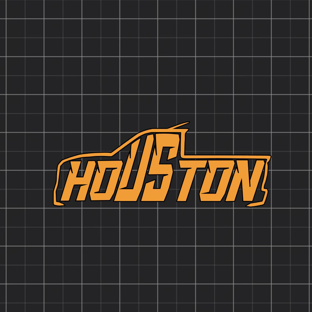 Houston Truck Decal 11.5” x 4.5”