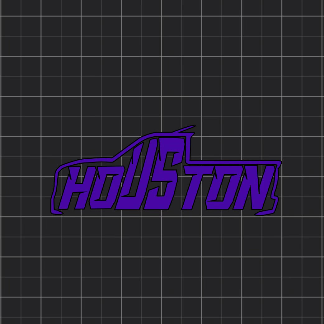 Houston Truck Decal 11.5” x 4.5”