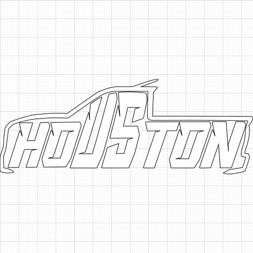 Houston Truck Decal 11.5” x 4.5”