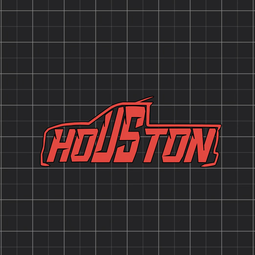 Houston Truck Decal 11.5” x 4.5”
